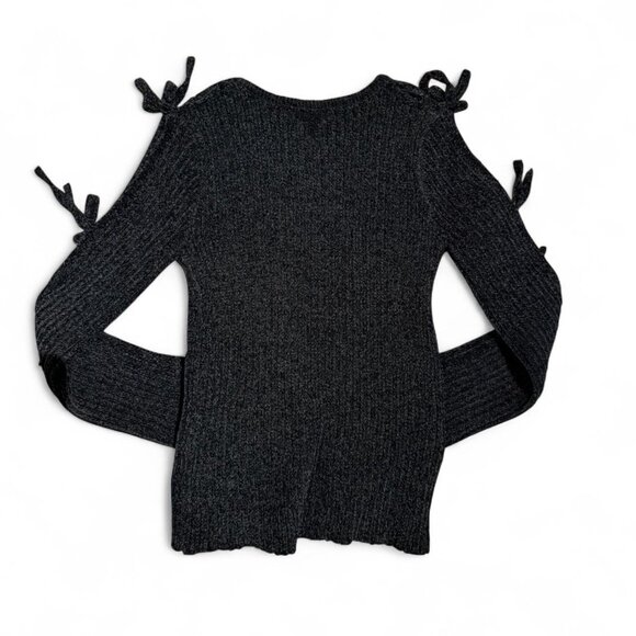 Moon River Black Sweater with bow detail - Picture 2 of 2